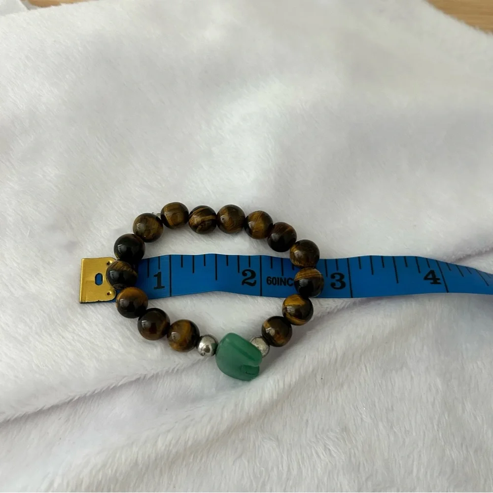 Kids Tiger’s Eye & Green Aventurine Bracelet